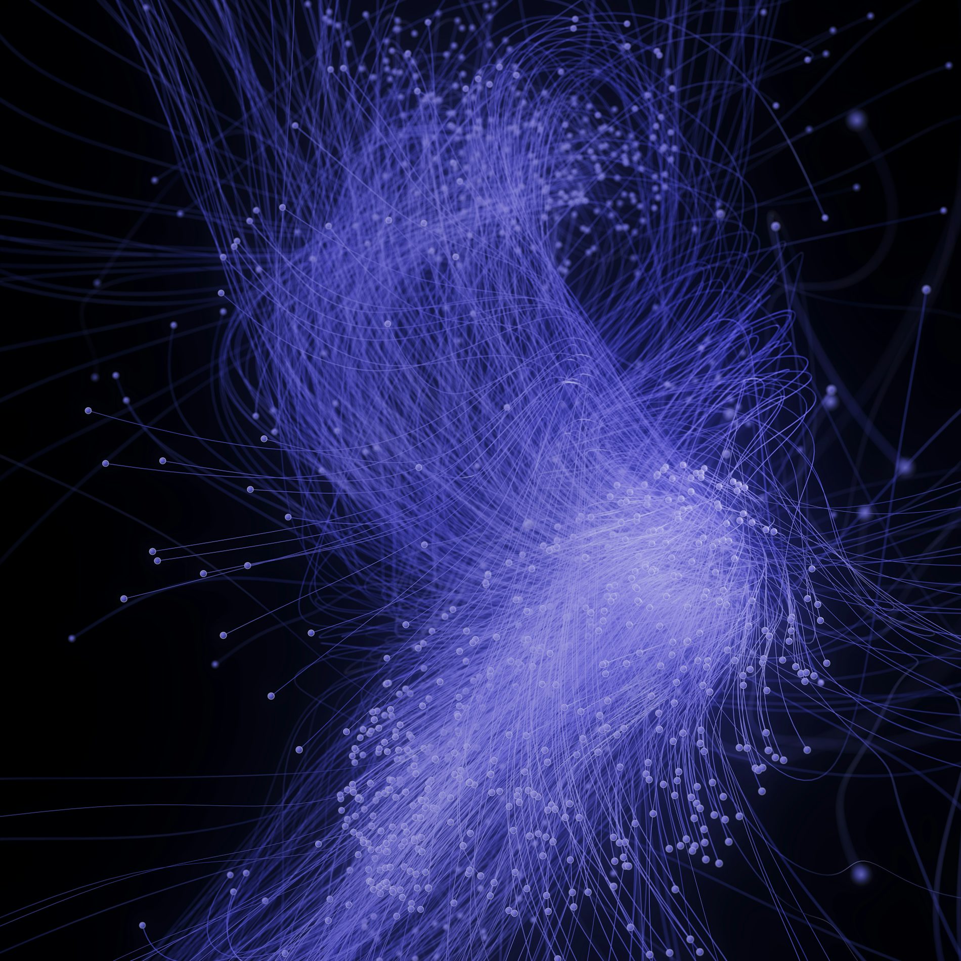 Particles of light forming a neural network