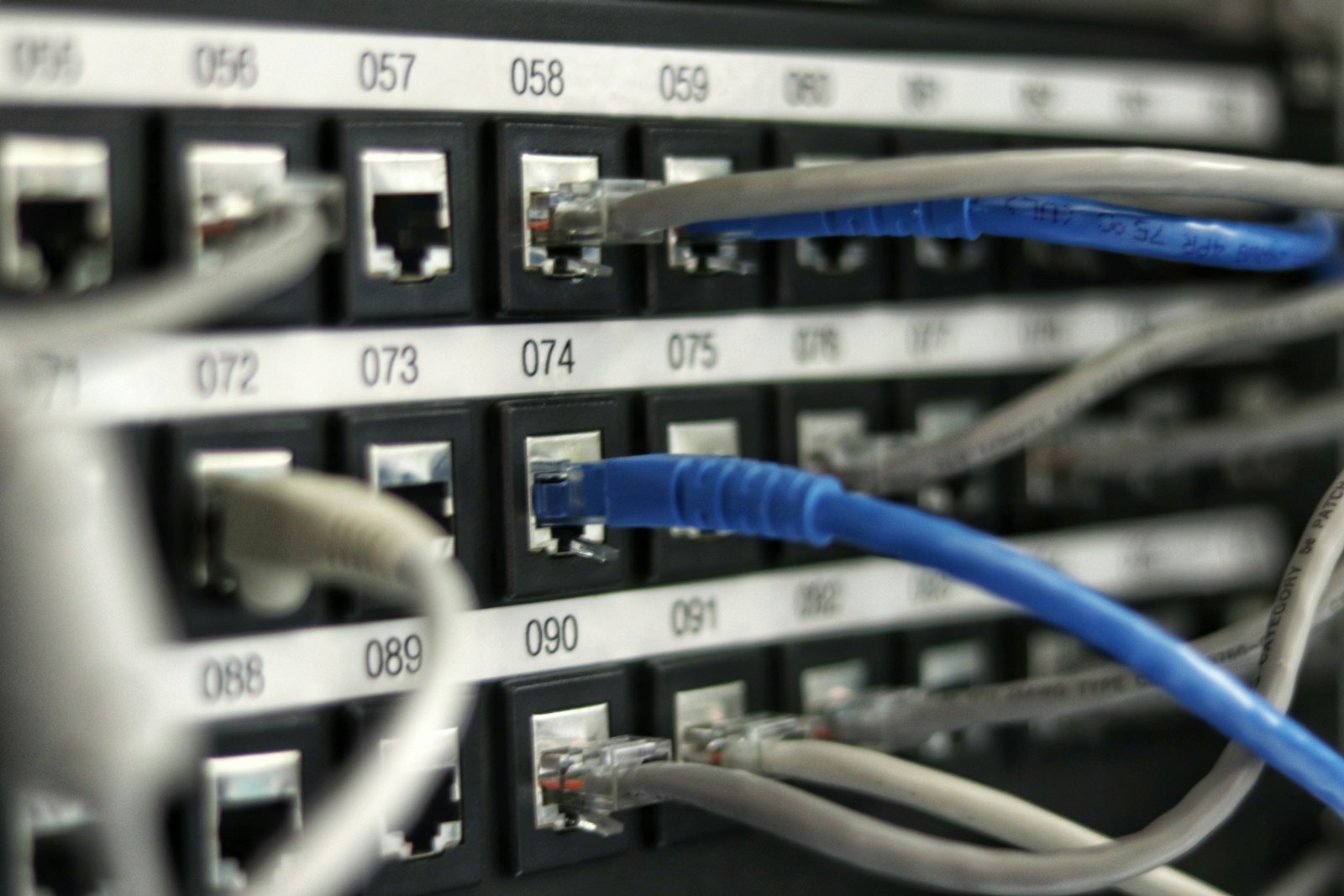 A tangle of network cables